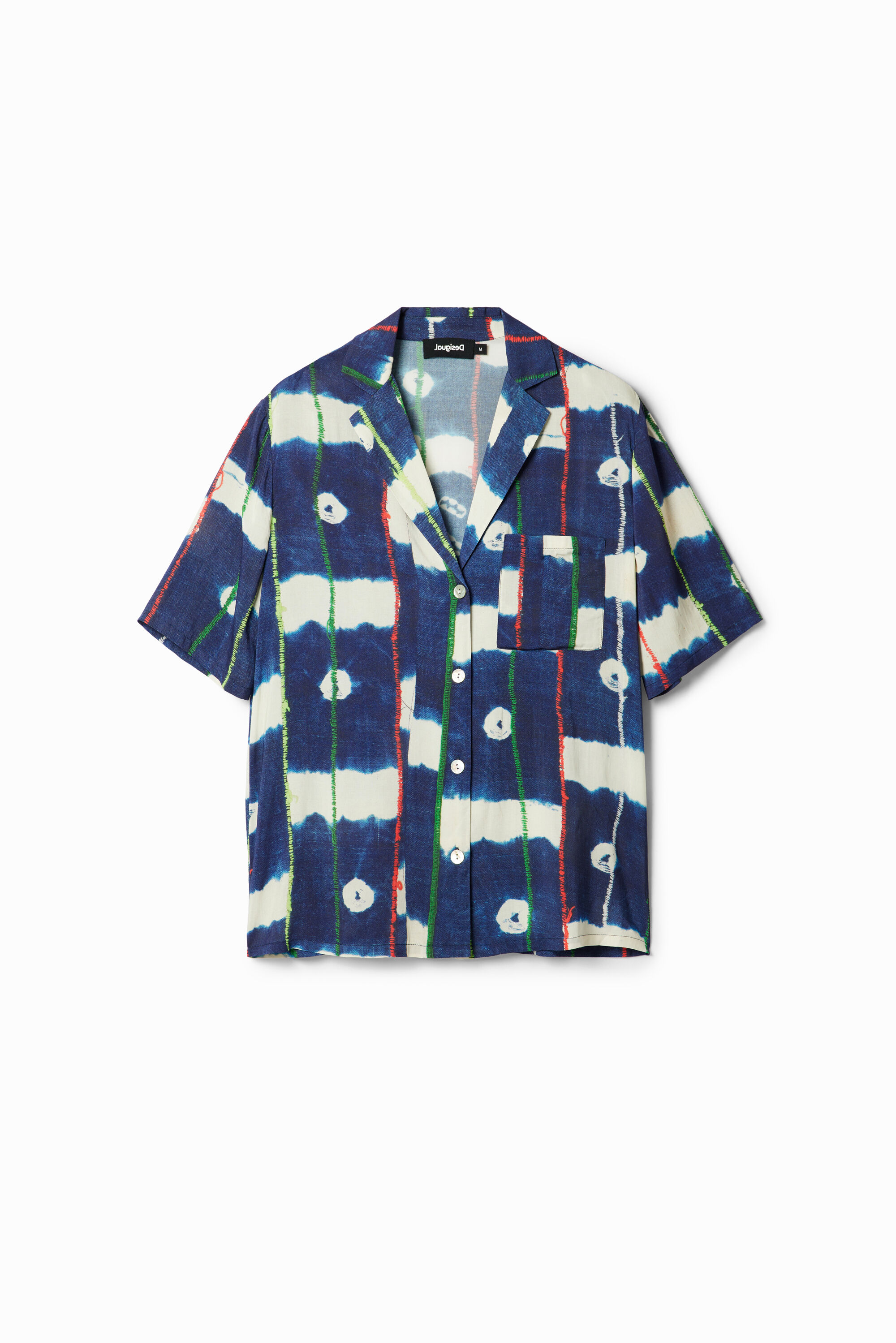 Desigual, Hawaiihemd Stella Jean, Viskose, Blau, L