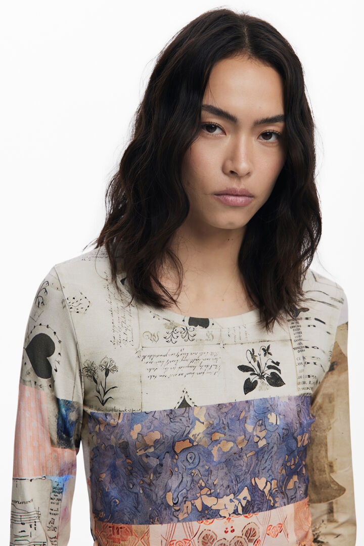 Collage ruched T-shirt | Desigual