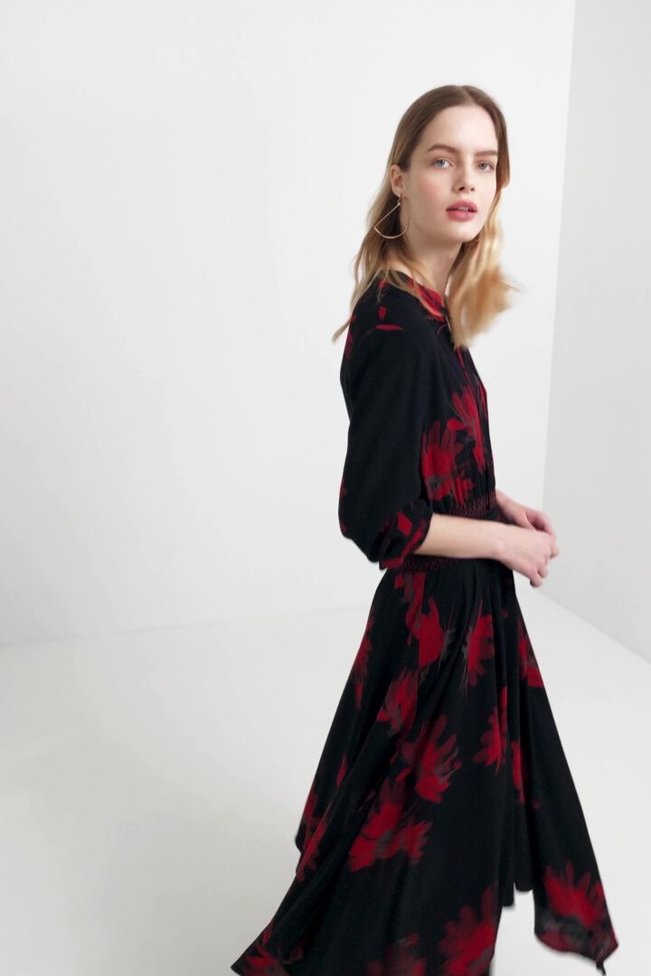 Long sleeve flared dress | Desigual