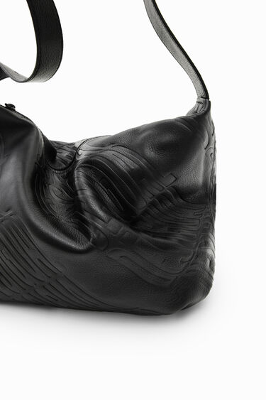 Bandolera grande piel logos | Desigual