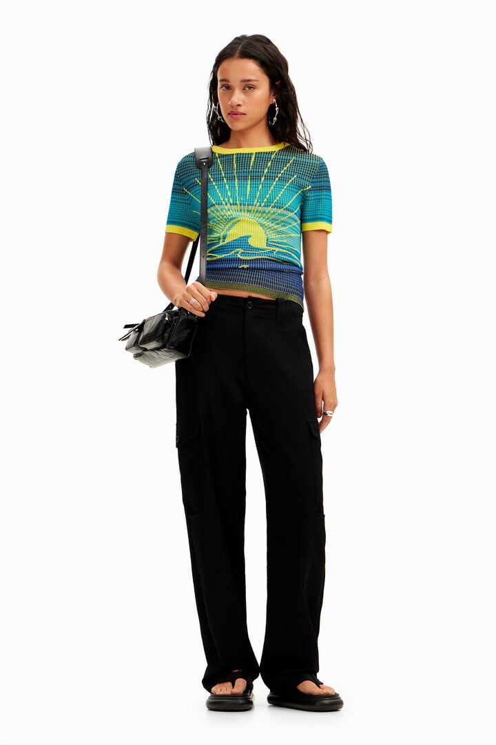 T-Shirt Strick Wellen | Desigual