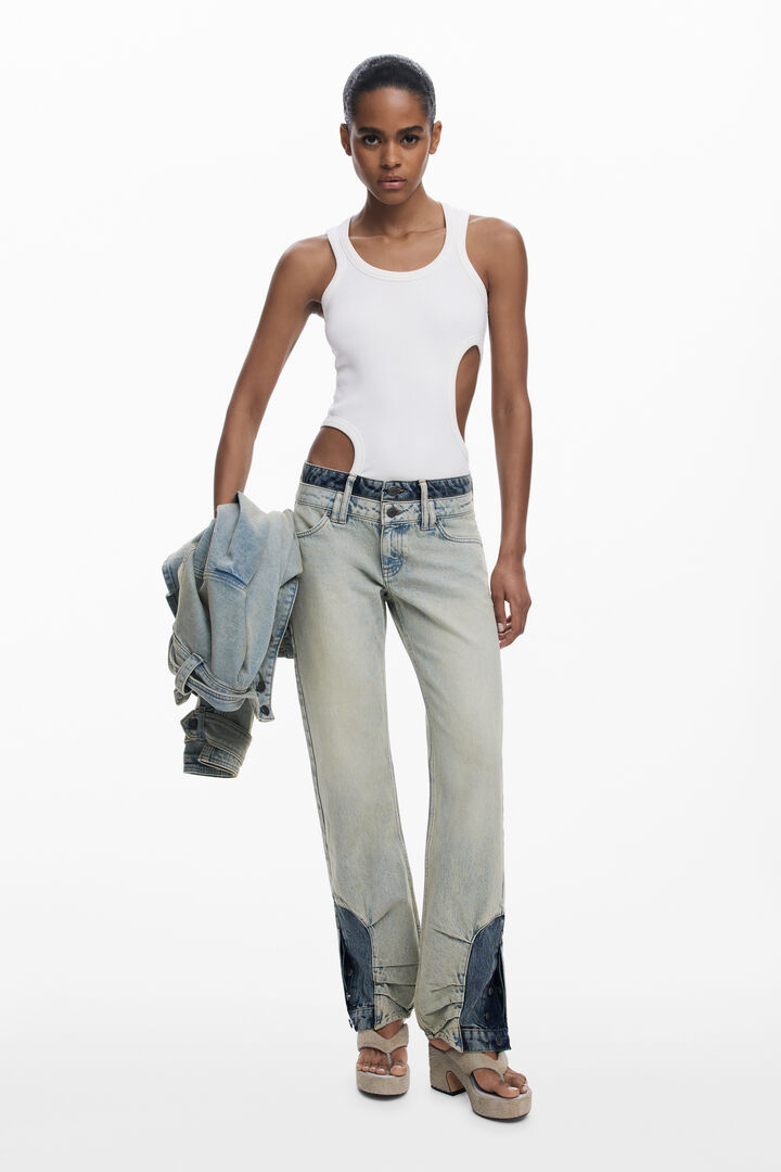 Pantaló vaquero combinado