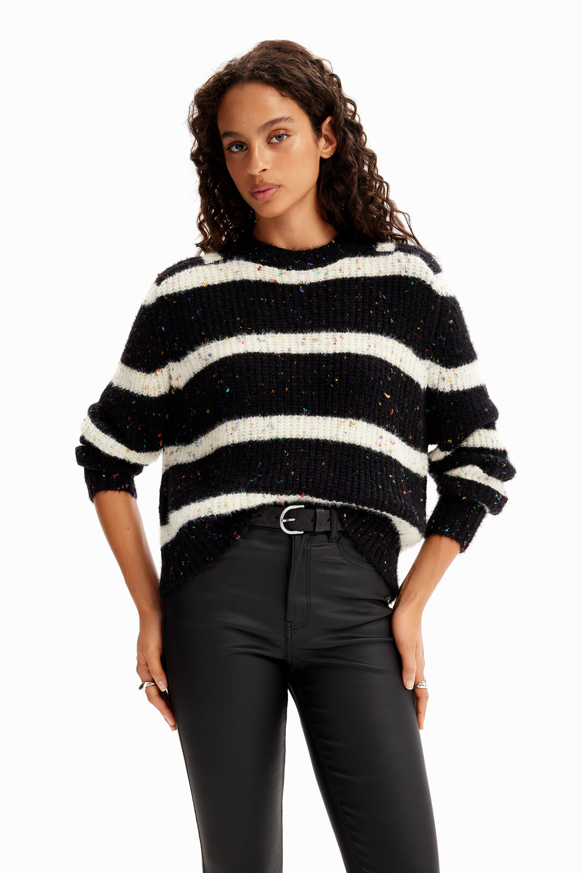 Desigual Oversize striped pullover