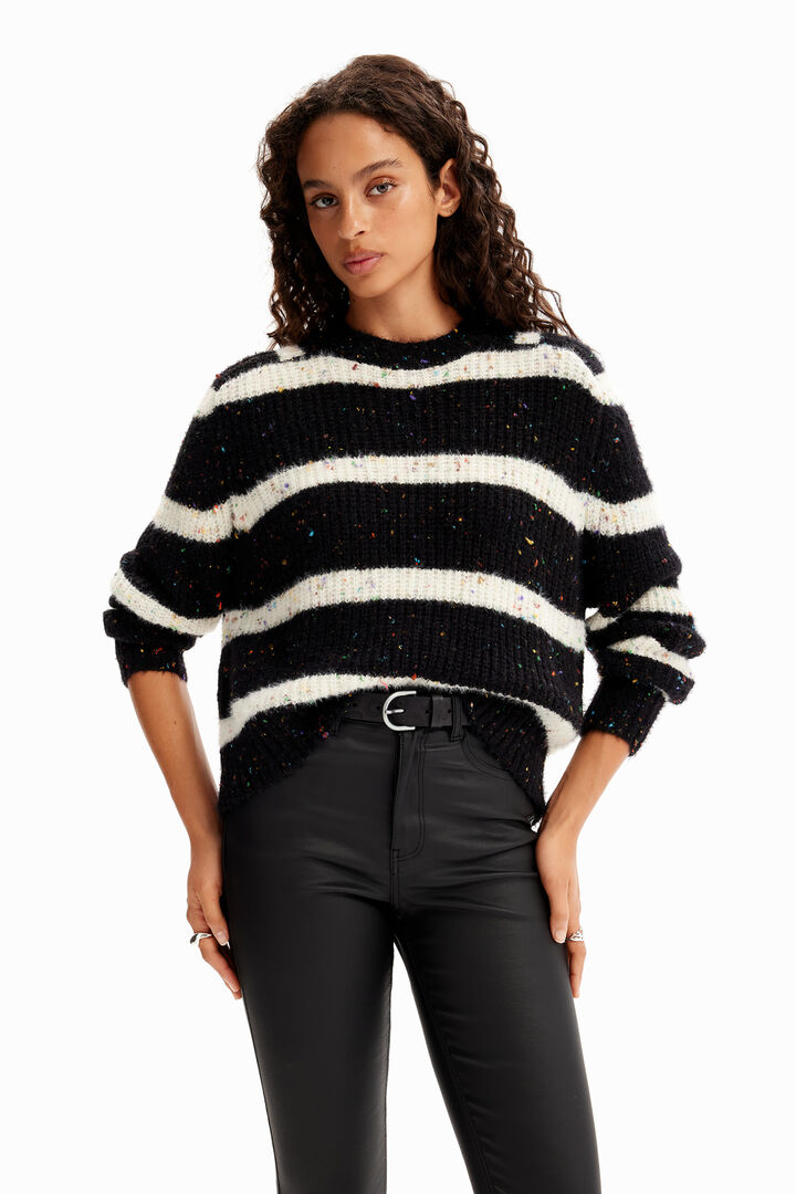 Oversize striped pullover