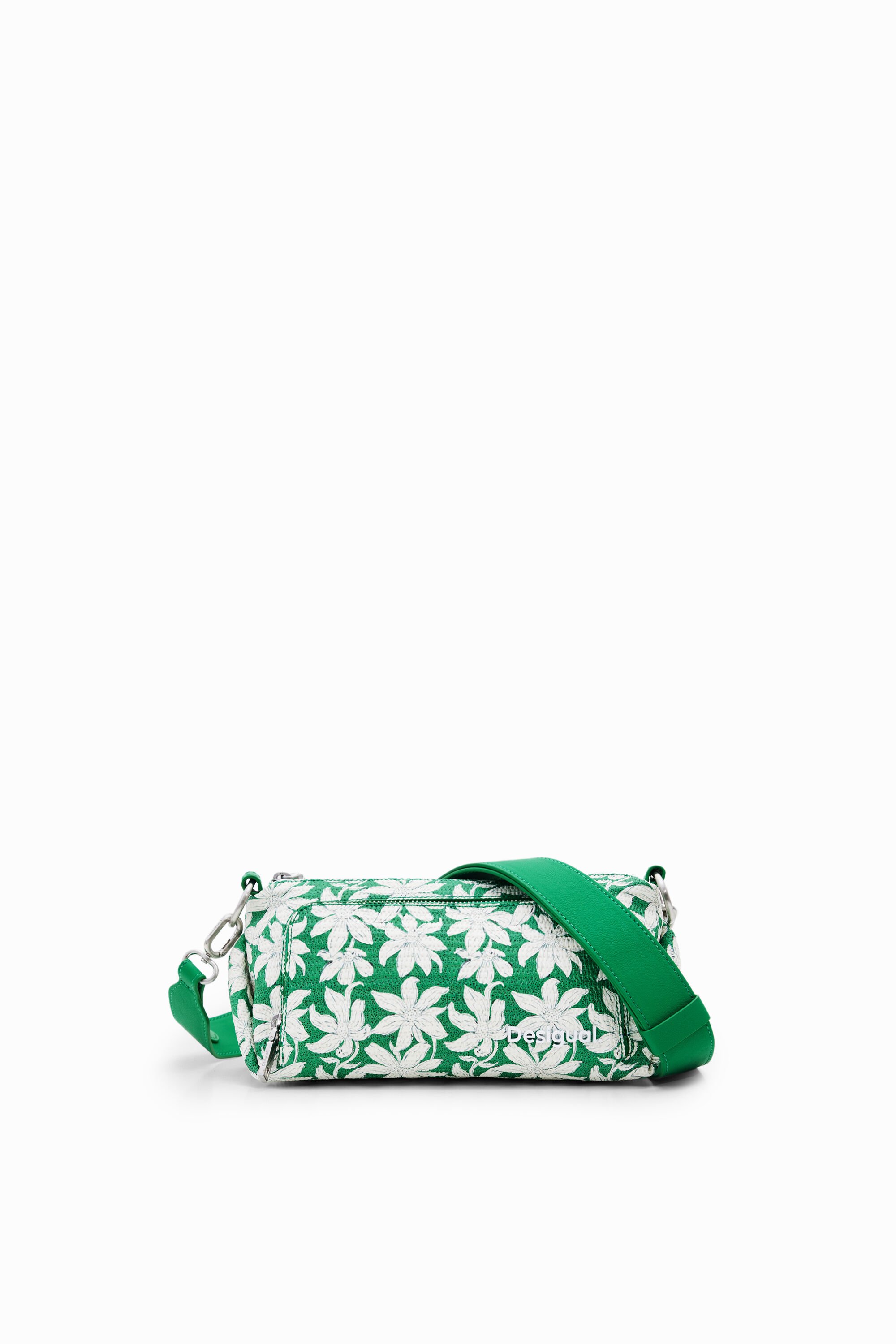 S textured floral crossbody bag - GREEN - U