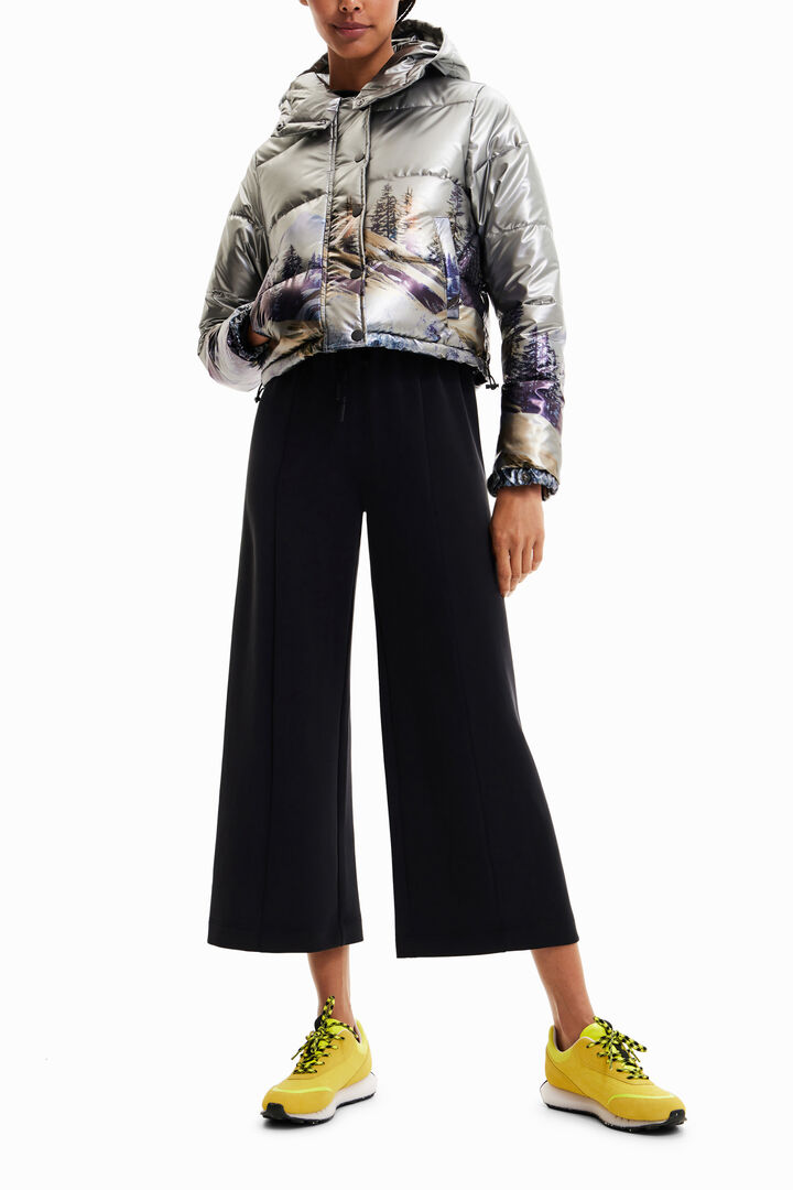 Chaqueta corta padded metalizada | Desigual