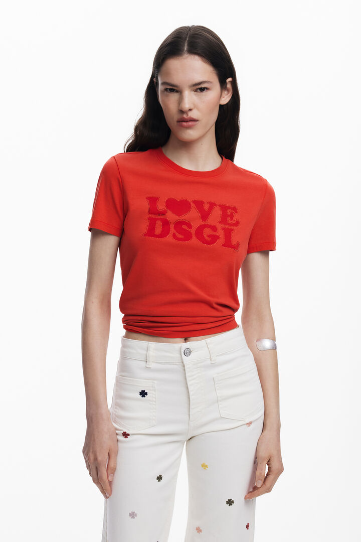 Culotte jeans with clovers | Desigual