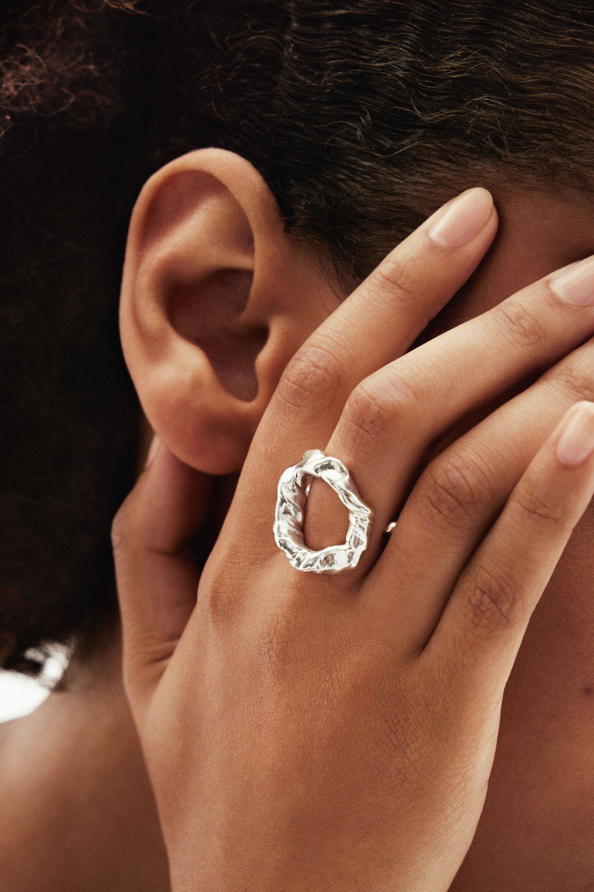 Zalio silver plated letter O ring