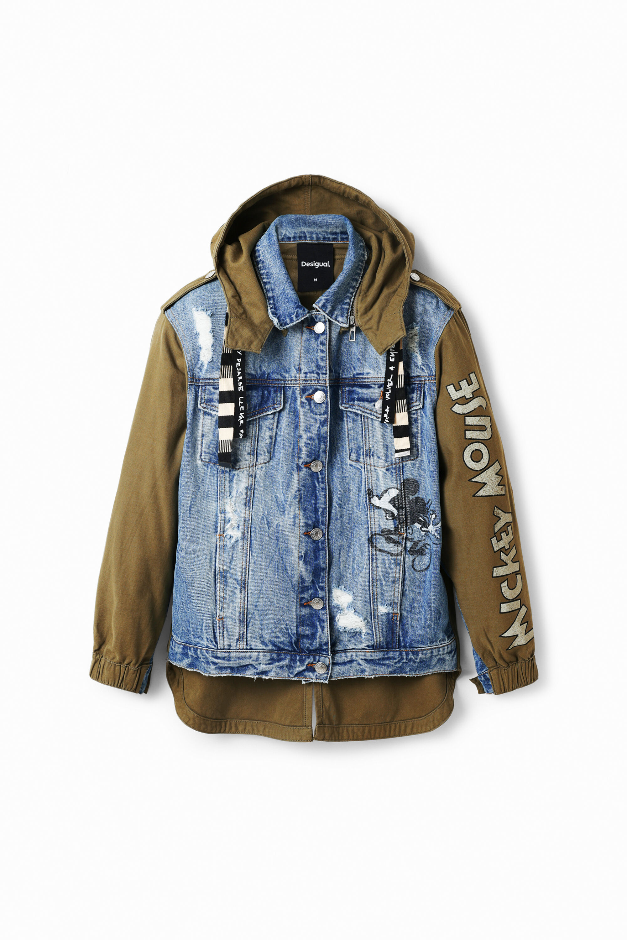 Desigual, Jacke bzw. Parka Micky Maus, Baumwolle, GrüN, M