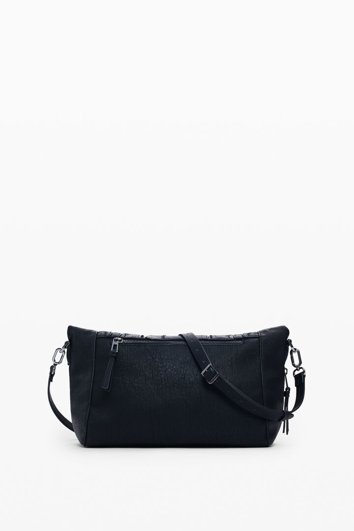 Bolso efecto piel bordados mediano | Desigual