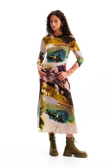 Vestido midi collage M. Christian Lacroix | Desigual