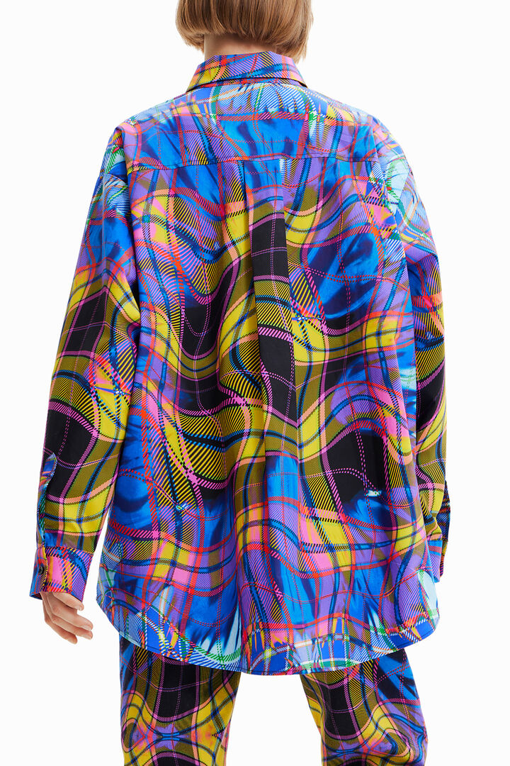 María Escoté oversize plaid shirt | Desigual