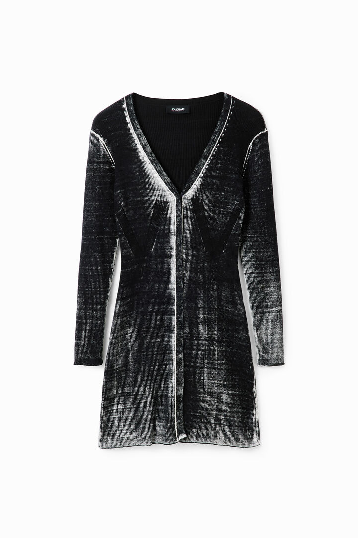 Distressed short knit dress | Desigual