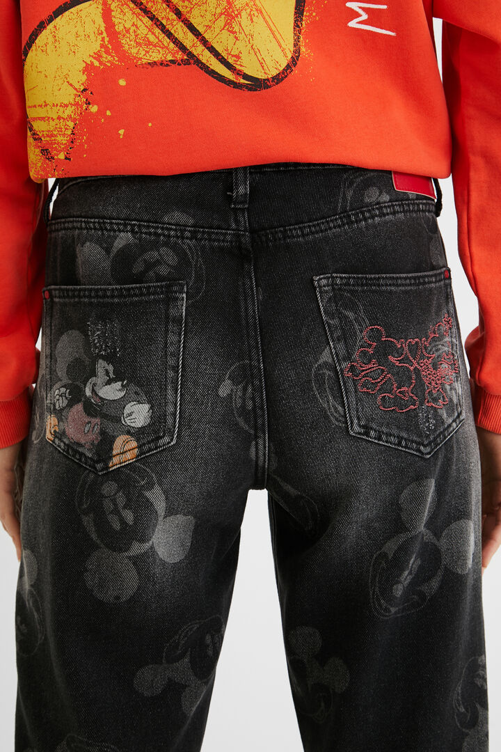 Pantalon en jean boyfriend Mickey Mouse | Desigual