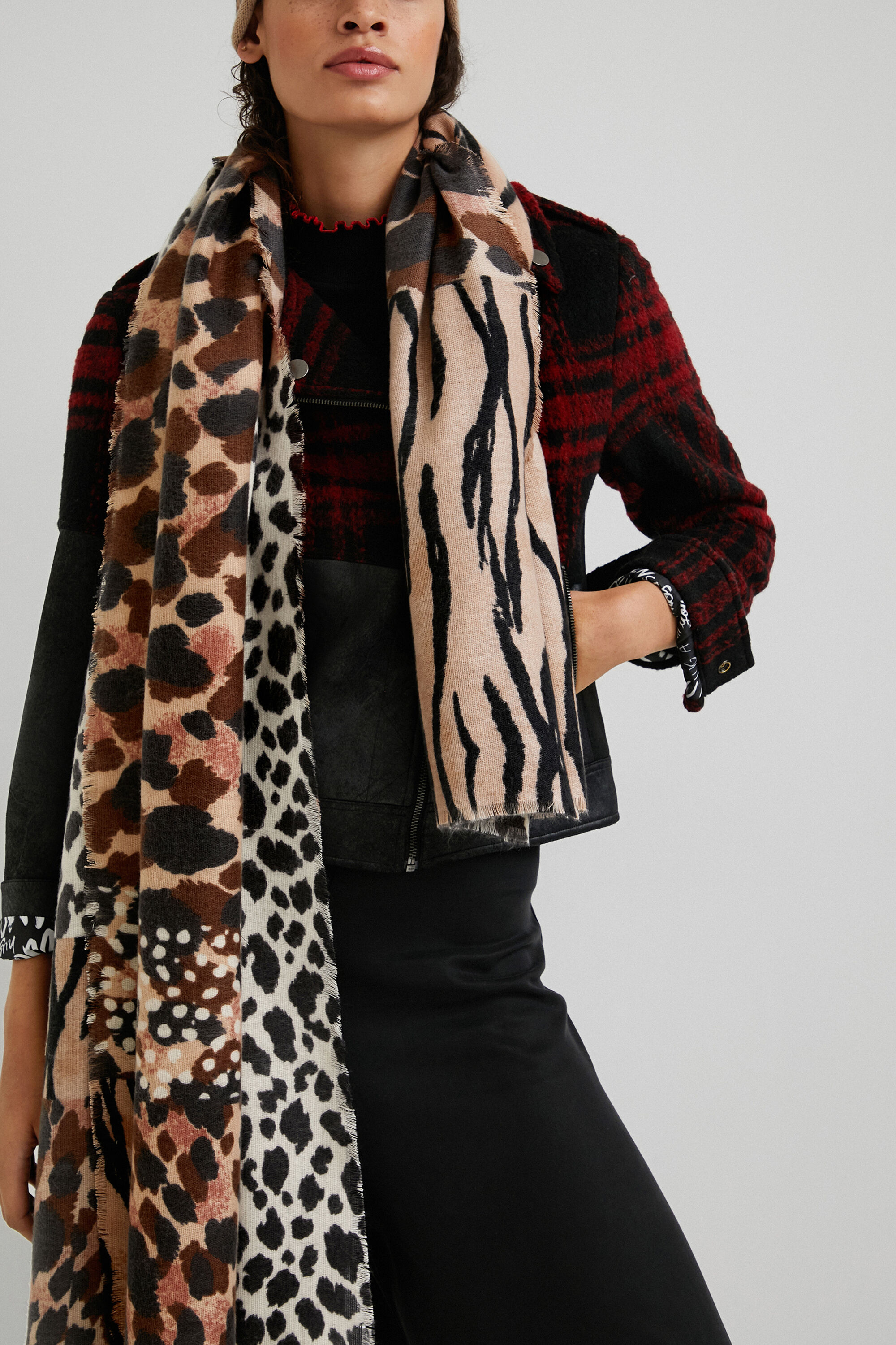 Zebra sales print scarf