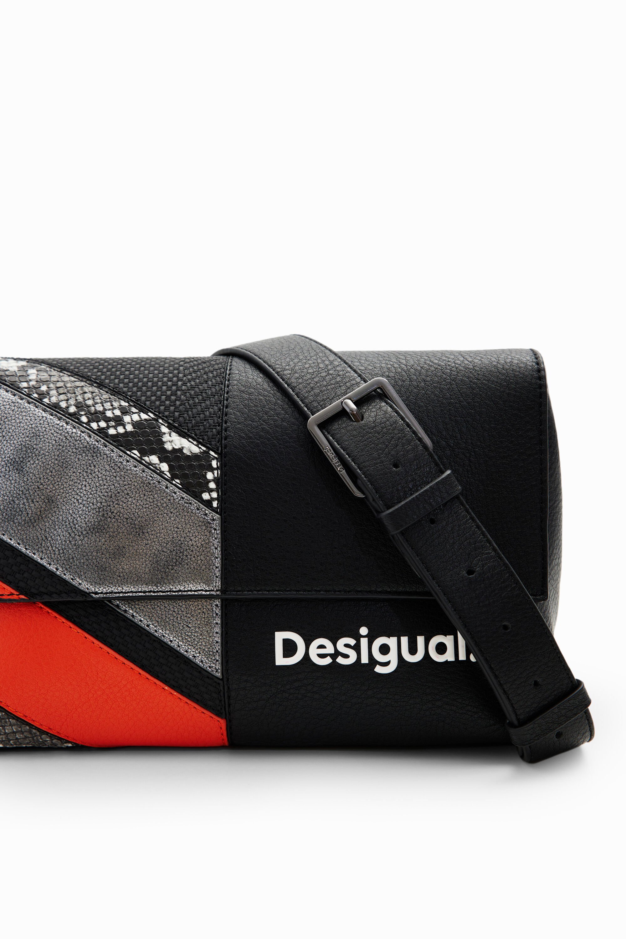Midsize patchwork crossbody bag