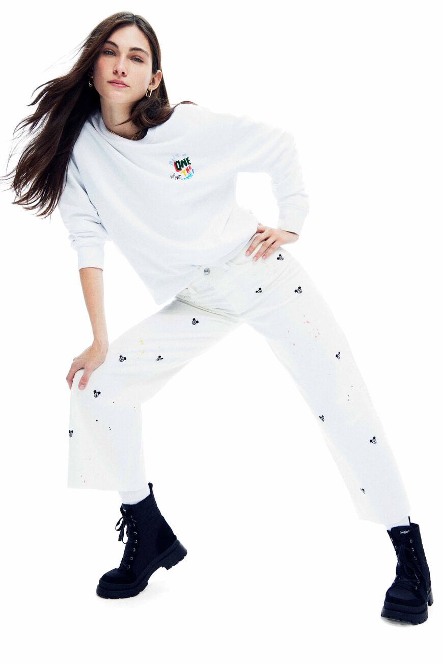 Disney's Mickey Mouse cropped culotte jeans