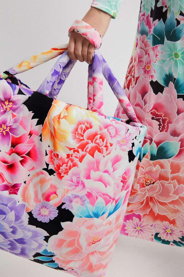 Oversize-Tasche mit Blumen | Desigual