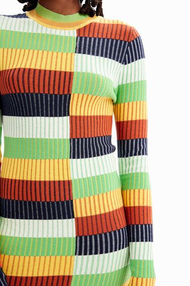 Striped knit midi dress | Desigual
