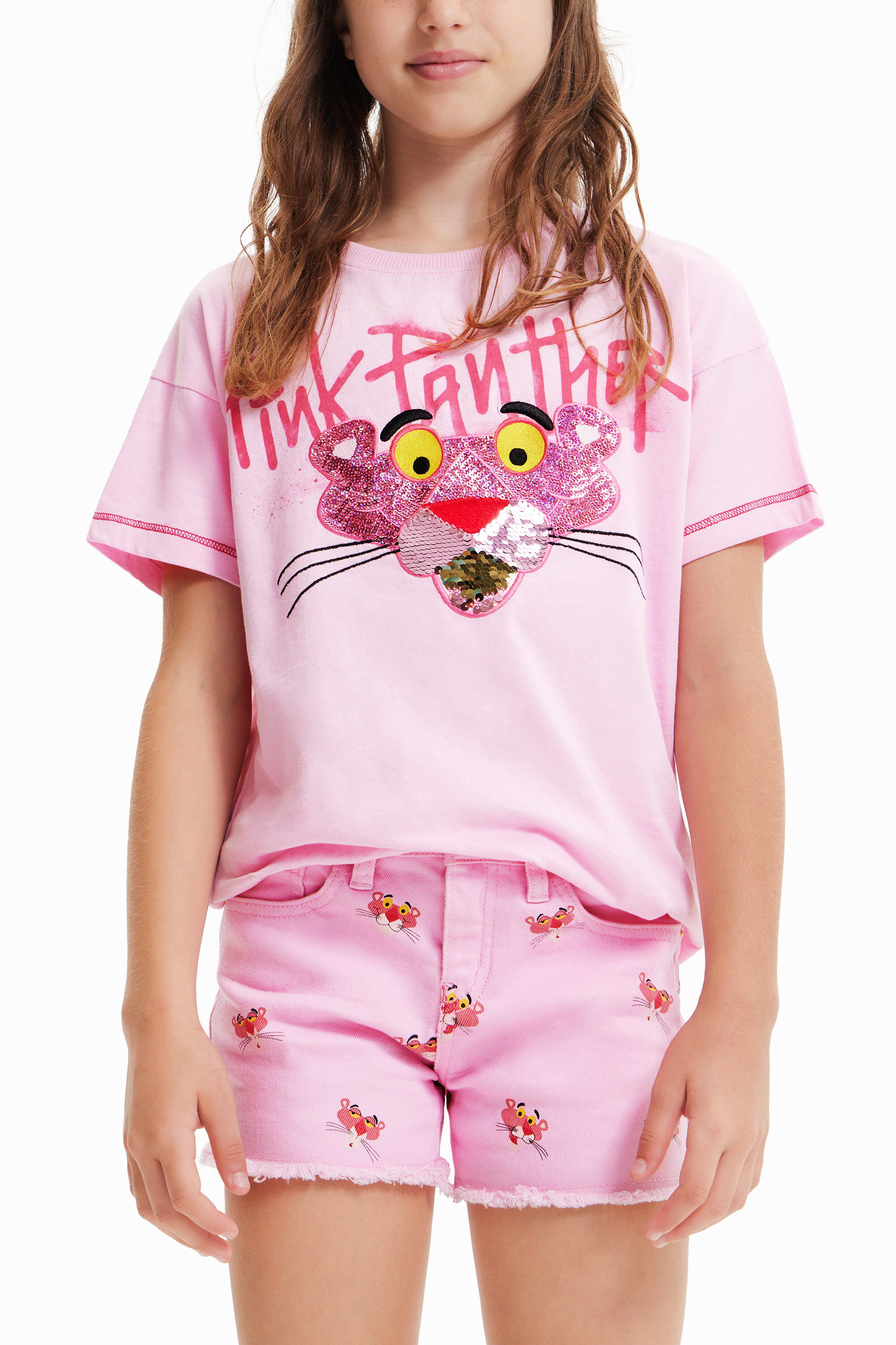 Vestido lentejuelas pantera rosa outlet