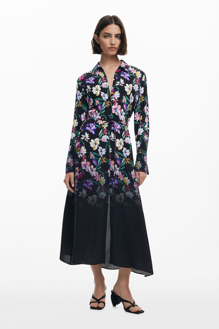 Hemdblusenkleid mit Blumenverlauf | Desigual