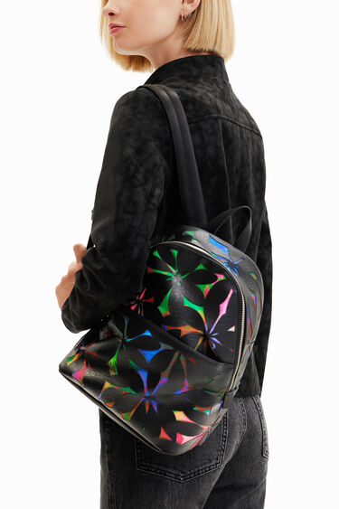 Mochila pequeña flores de mujer Desigual.com