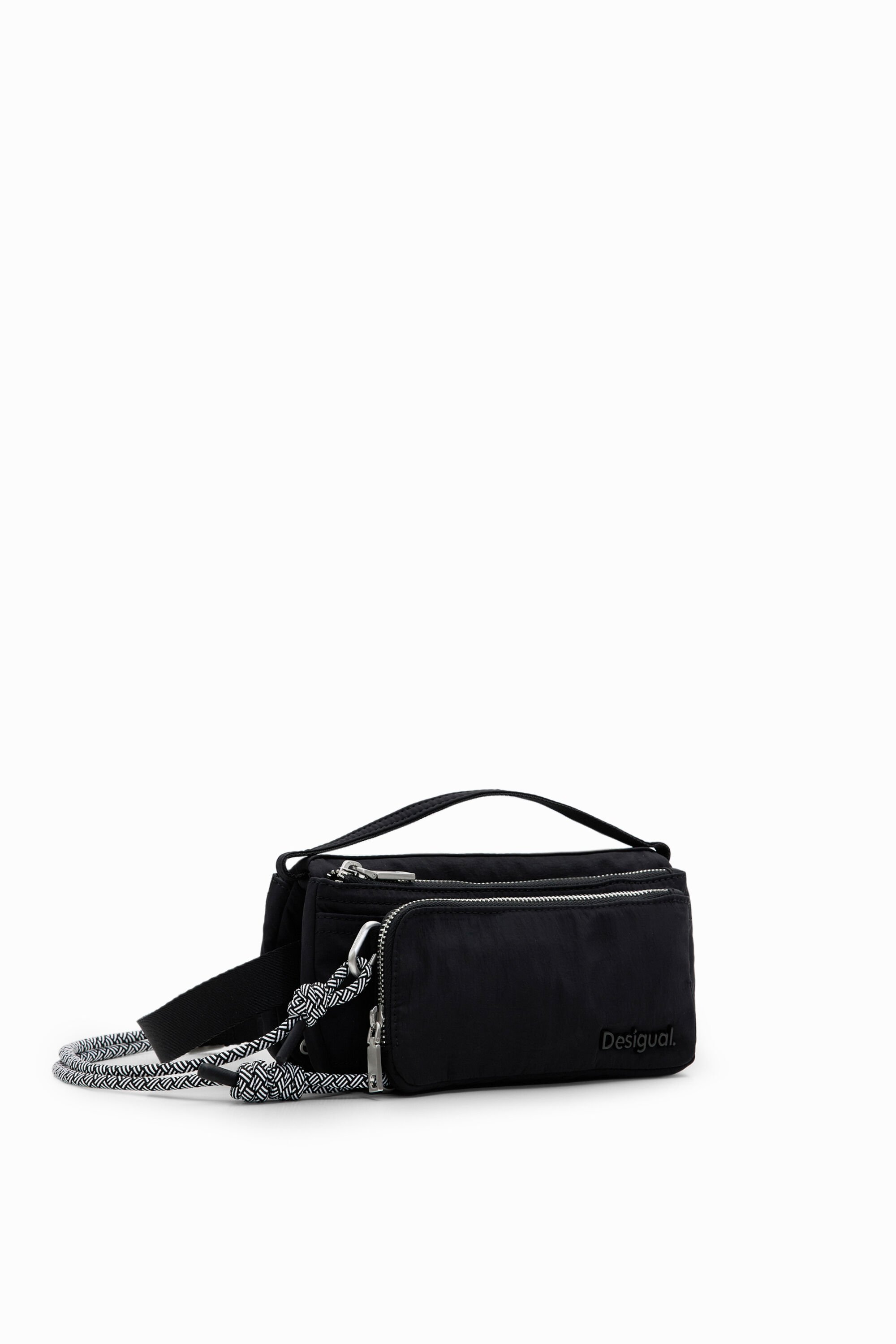 S crossbody bag with phone pouch - BLACK - U