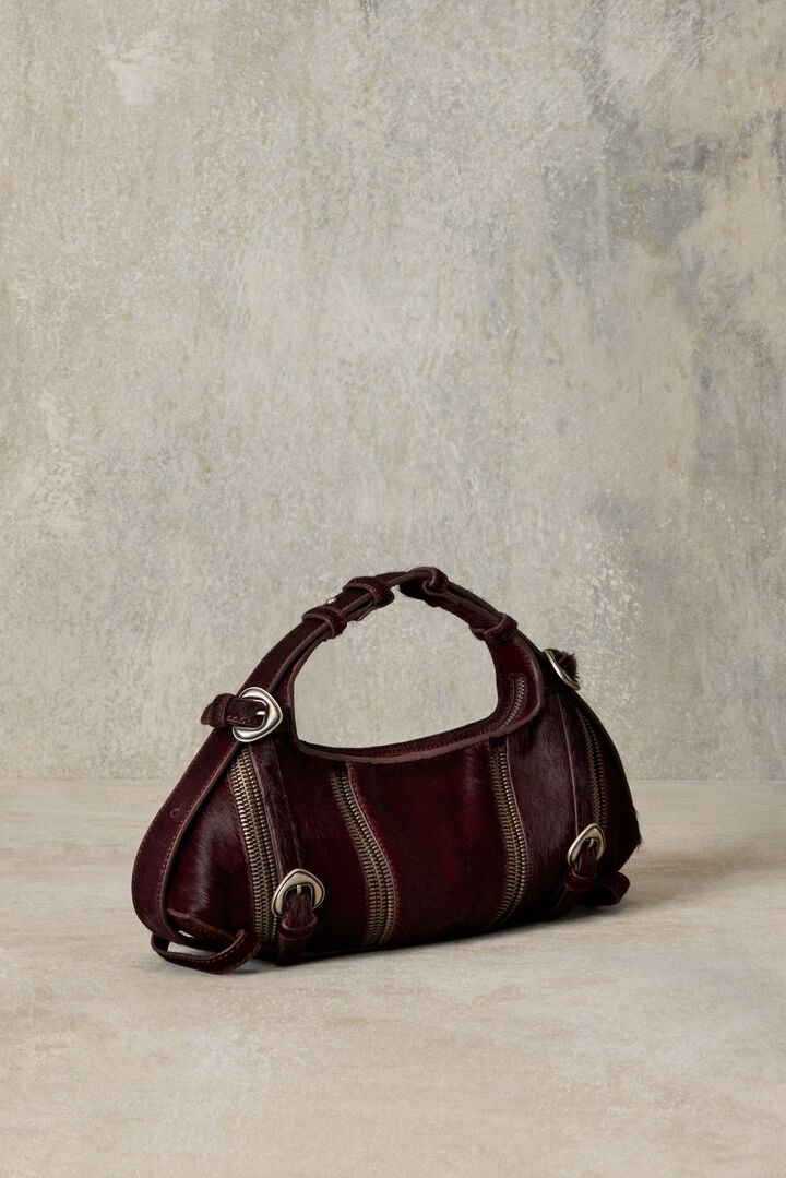 Medium leather bag zippers studio | Desigual