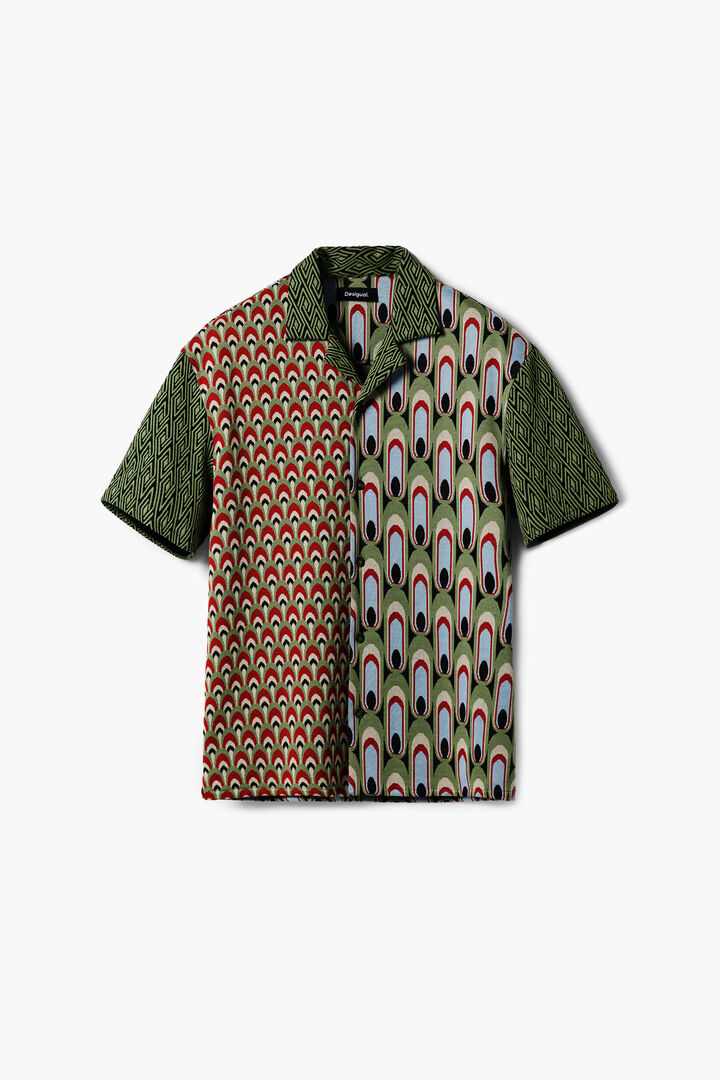Chemise Disco Homme Amscan – Taille Unique, Imprimé Multicolore Rétro, Tissu Lamé Brillant, Pour Fête Et Déguisement