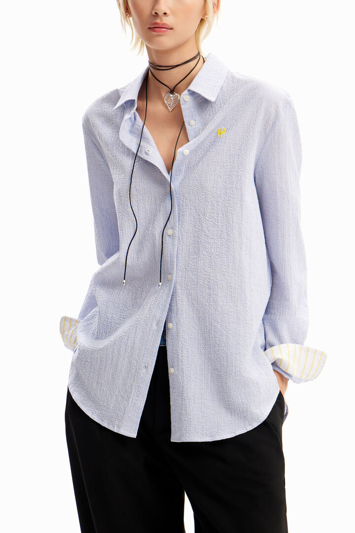Textured striped shirt | Desigual
