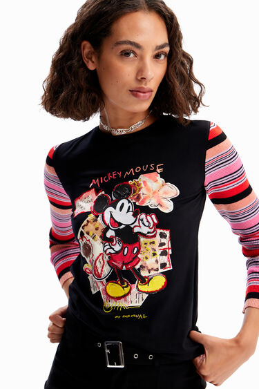 T-shirt met patch van Mickey Mouse | Desigual