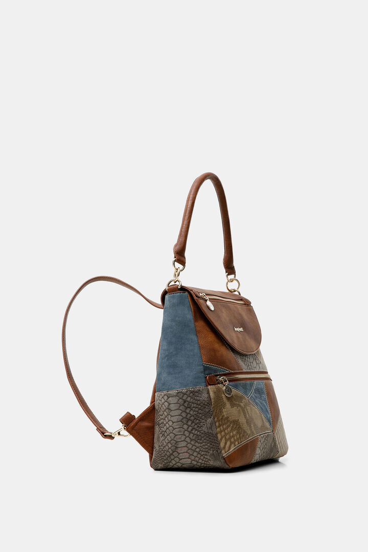 Zaino-borsa patch e denim | Desigual