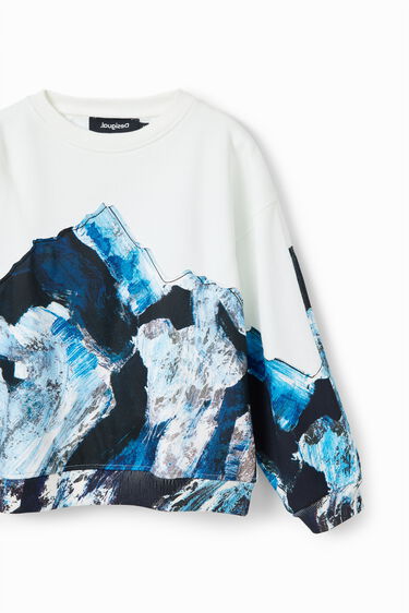 Sudadera patch paisaje | Desigual