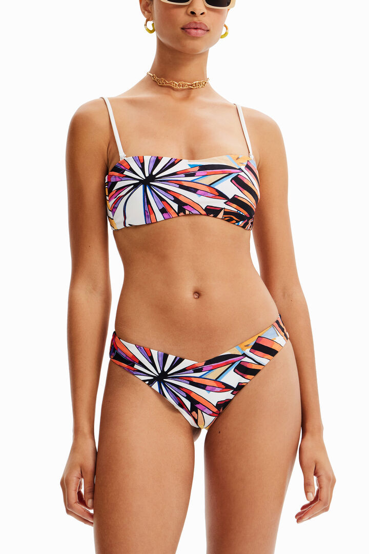 Top biquini bandeau tropical | Desigual