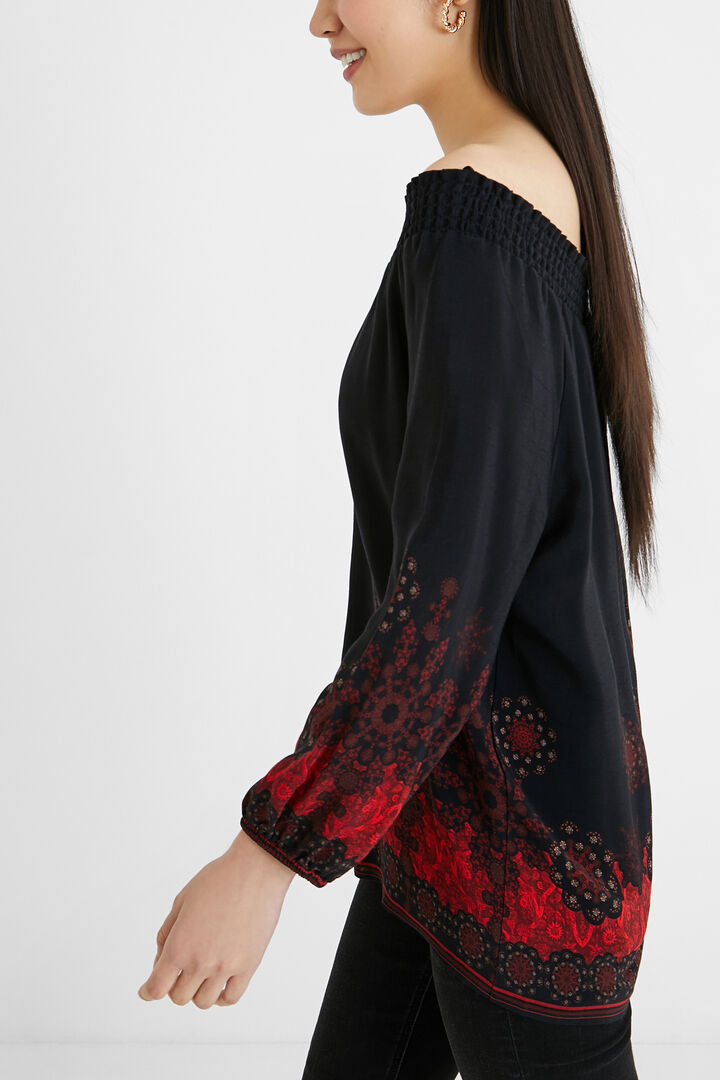 Blusa scollo a barca boho | Desigual