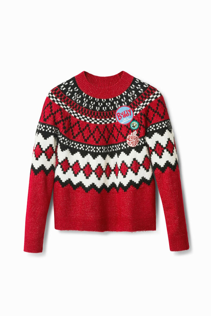 Sweter w ornamentalne wzory