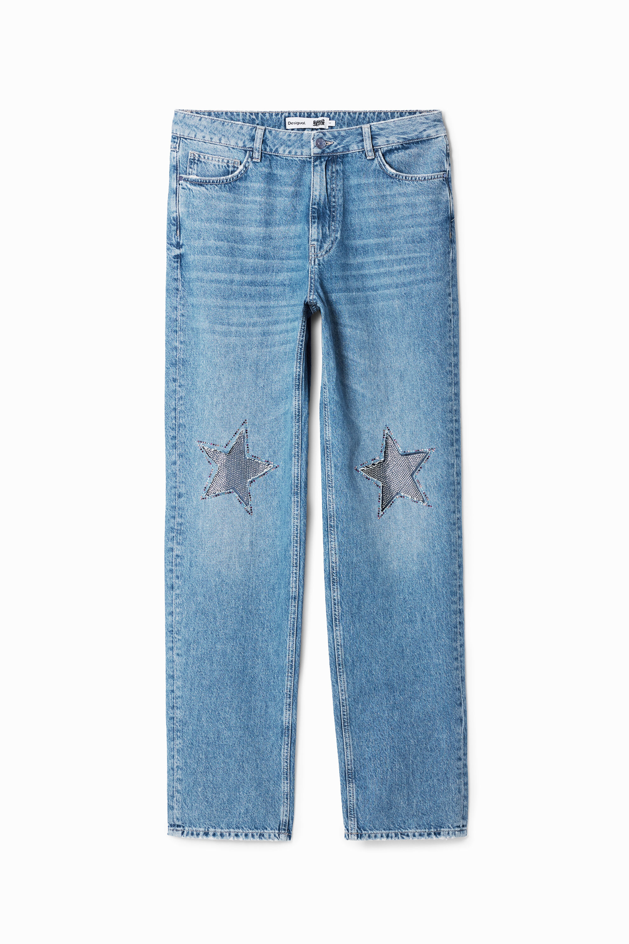 Desigual Collina Strada denim trousers with star details