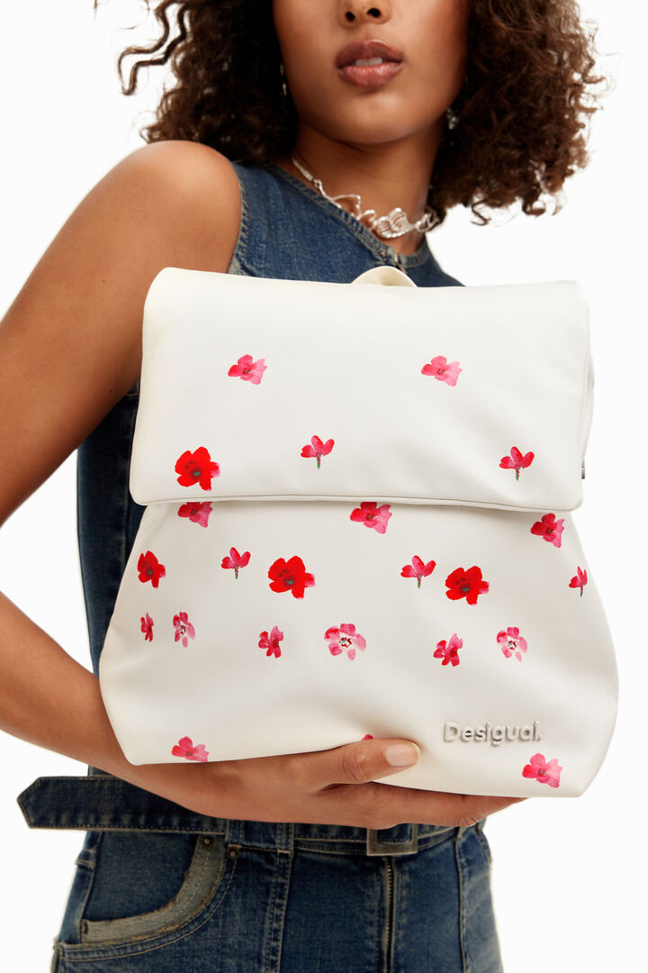 S padded floral backpack | Desigual