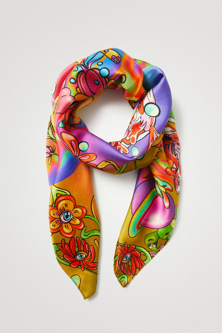 Square silk foulard | Desigual
