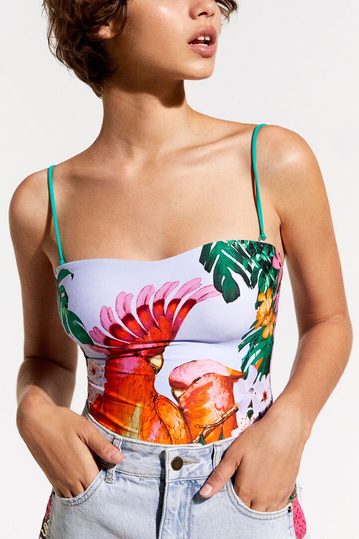 Kostium kąpielowy w stylu tropikalnym | Desigual