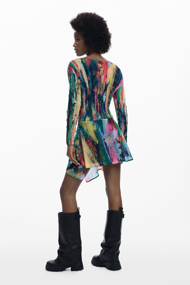 Ruched asymmetrical dress | Desigual