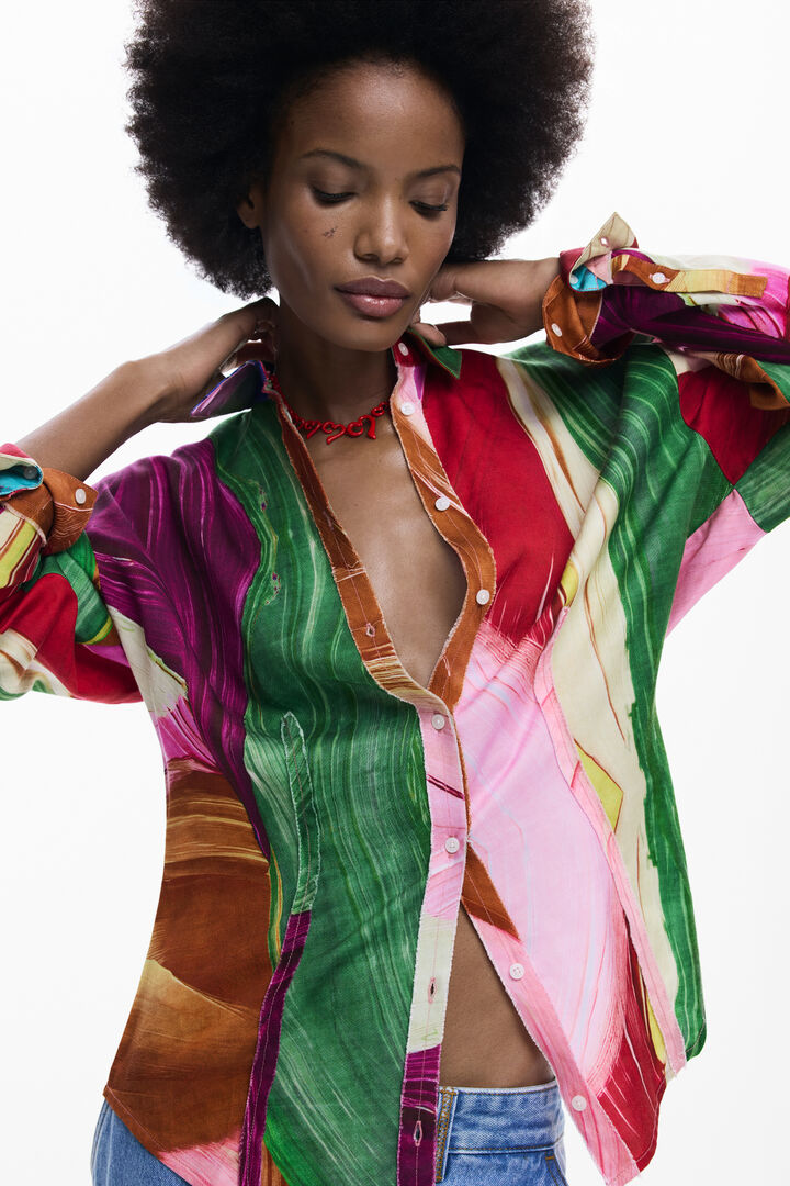 Tailliertes bedrucktes Hemd | Desigual