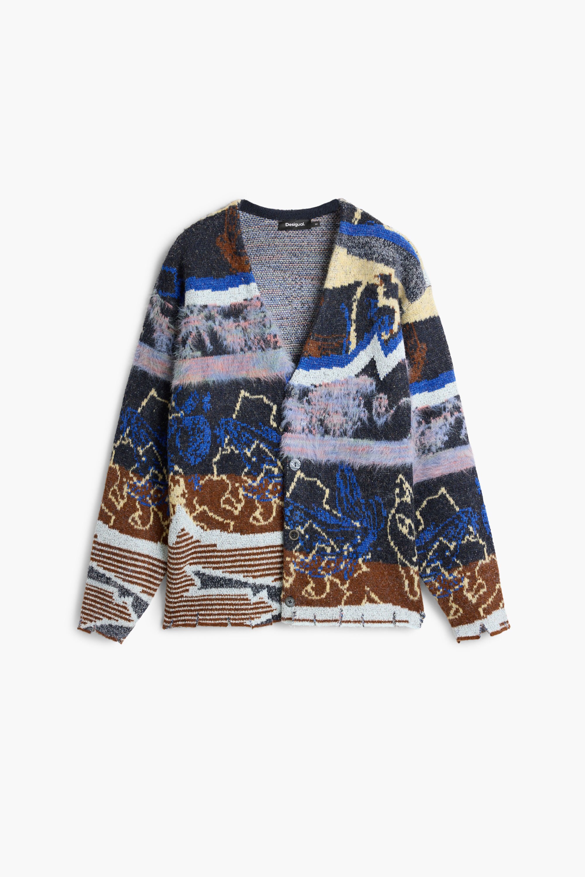 Geborduurde studio cardigan trui