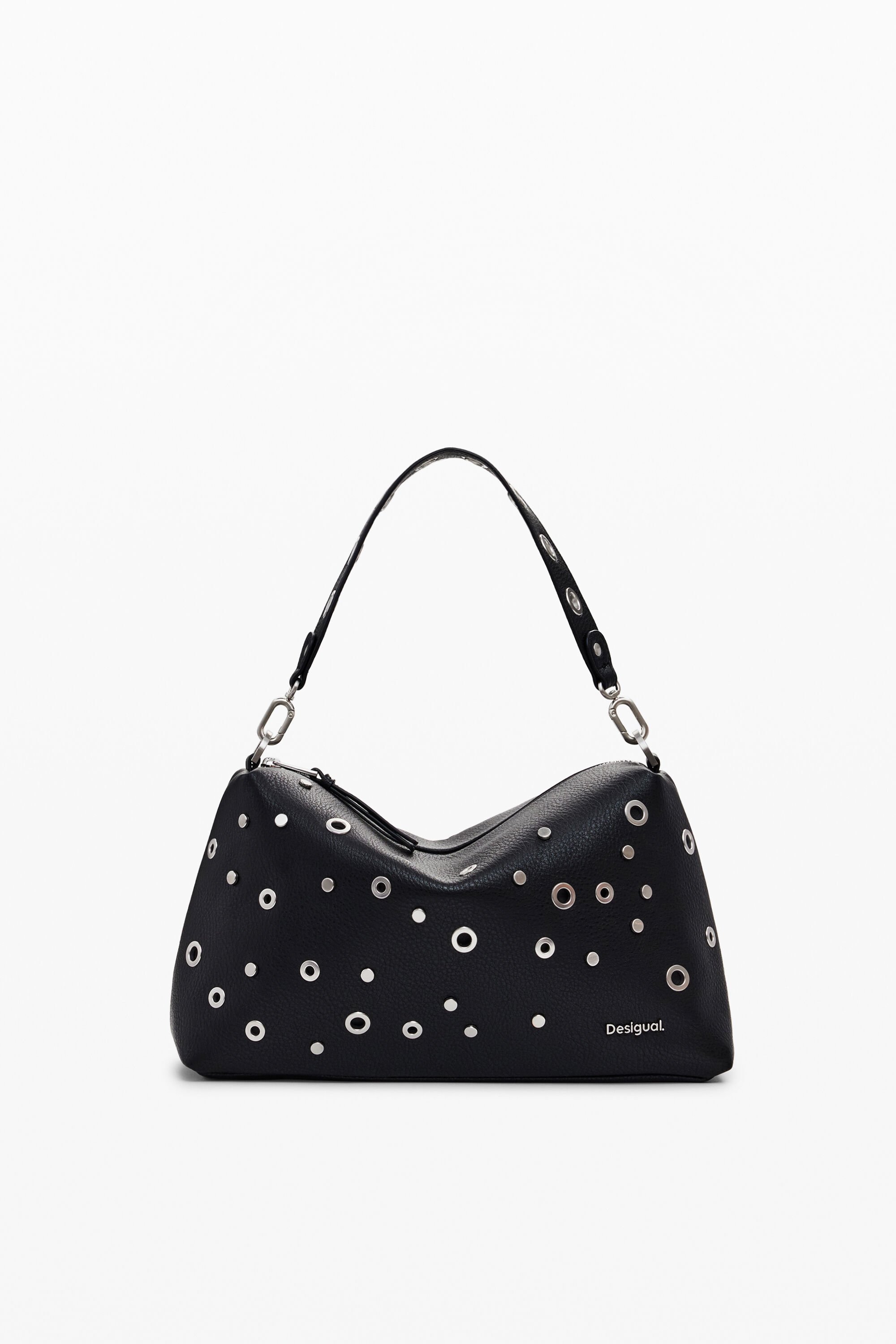 Desigual Studded Handbag In Black