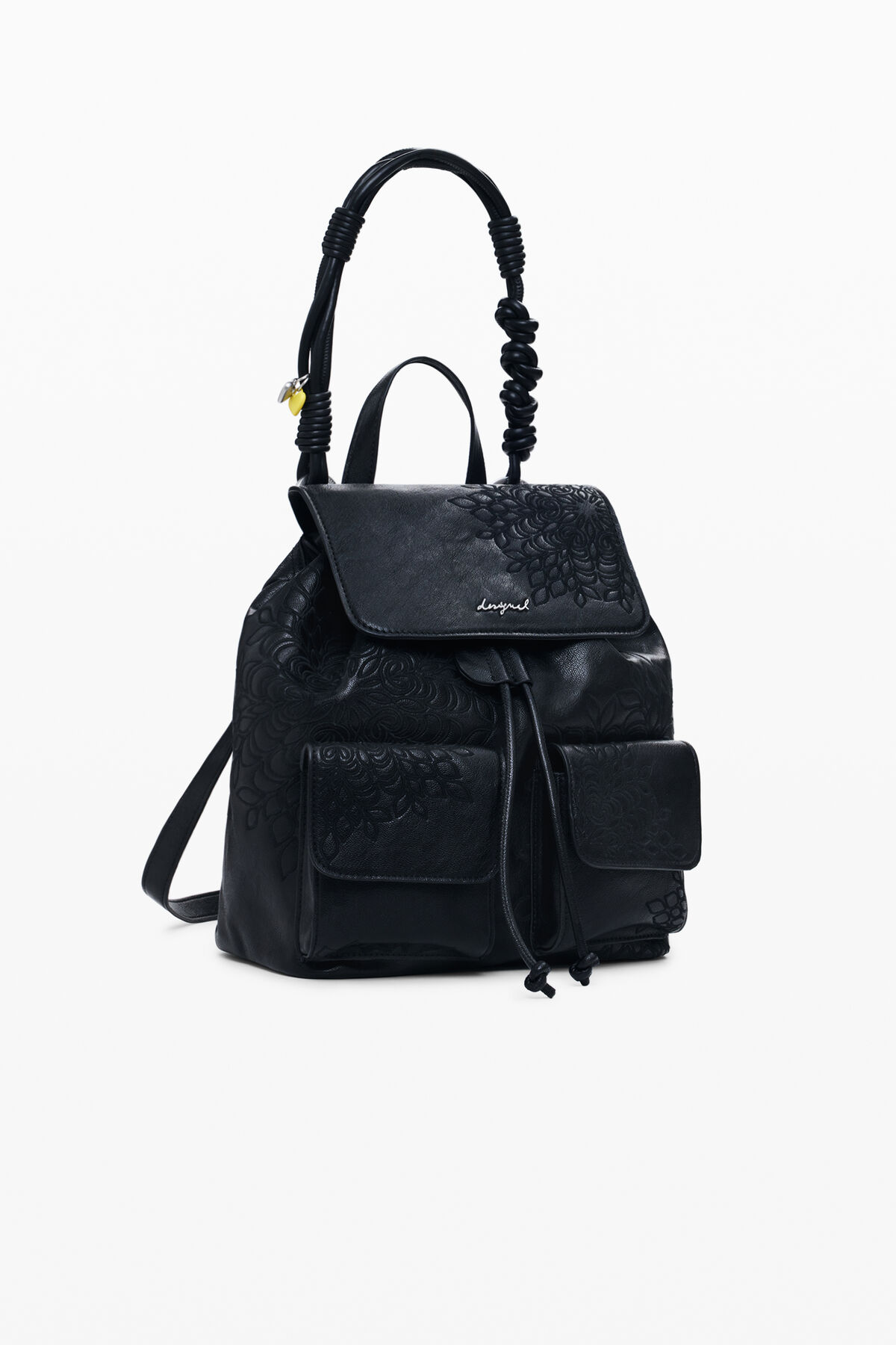 Desigual black backpack Small perforated backpack black women main image 2