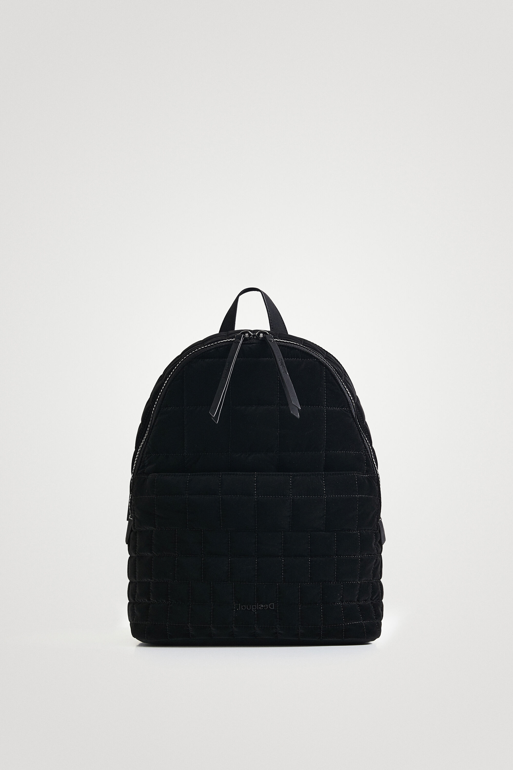 Desigual Lightweight Quilted Backpack In Black