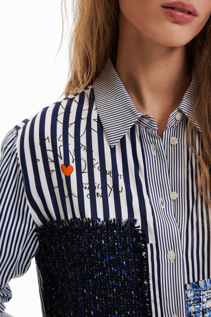 Tweed patches shirt | Desigual