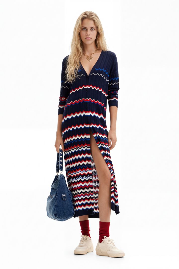 Midi-Jacke Wellen