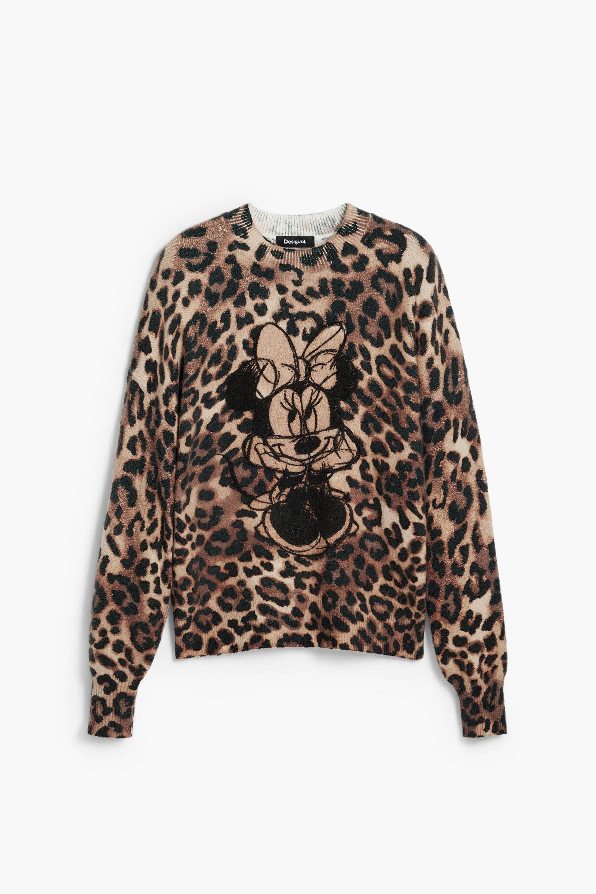 Desigual Donna Marrone Maglione Minnieâ"¢ Animalier Medio