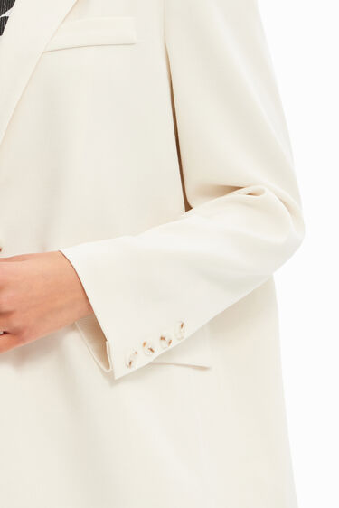 Blazer liso textura | Desigual